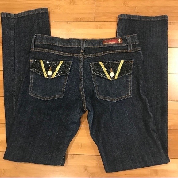Flying monkeys blue denim jeans made in USA size 9 - Picture 3 of 4